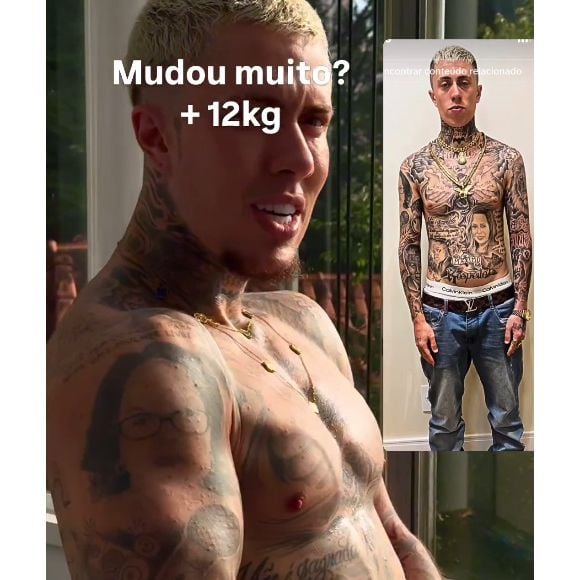 Novo corpo de MC Daniel: funkeiro ganhou 12 quilos - em novembro passado, funkeiro havia ganhado 7kg de massa magra