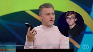 No palco, Luciano Huck é pego de surpresa por ligação do filho mais velho e assume: 'Fico nervoso'