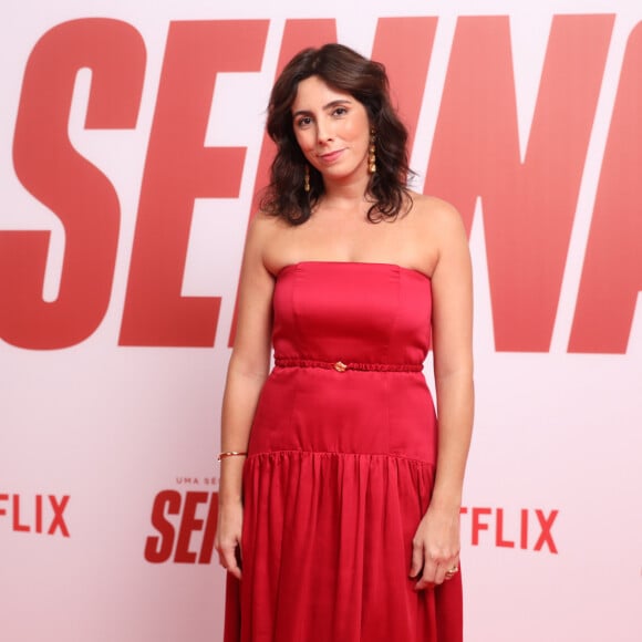 Julia Rezende na première da série "Senna" no Auditório Ibirapuera, em São Paulo