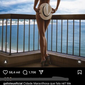 Adriane Galisteu já havia posado nua na varanda do mesmo hotel 