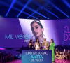 Logo no início da premiação, Anitta venceu a categoria 'Clipe TVZ do Ano' com Mil Veces