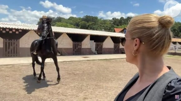 Ana Hickmann ganhou cavalo de luxo de presente do noivo, Edu Guedes