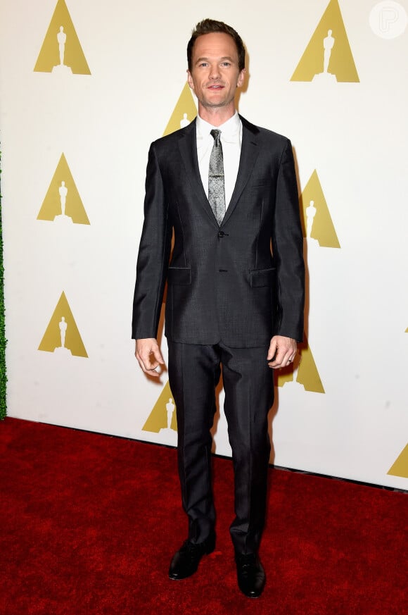 Neil Patrick Harris prestigia o almoço promovido para os indicados ao Oscar 2015, em Los Angeles, nos Estados Unidos, em 2 de fevereiro de 2015