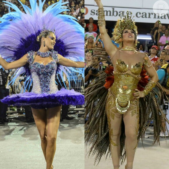 Confira os destaques do Carnaval da Vai-Vai, de Ana Hickmann, e Beija-Flor, de Claudia Raia, campeãs na folia de São Paulo e Rio de Janeiro