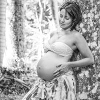 Juliana Knust exibe barriga de 9 meses de gravidez: 'Vida está prestes a chegar'