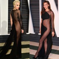 Rita Ora e Irina Shayk apostam em transparências em festa pós-Oscar 2015