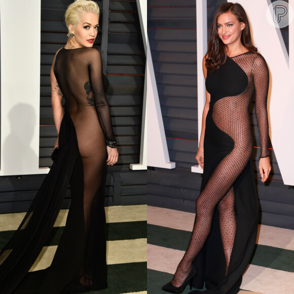 Rita Ora e Irina Shayk foram os destaques da festa da revista Vanity Fair que aconteceu na noite de domingo, 22 de fevereiro de 2015, após a premiação do Oscar