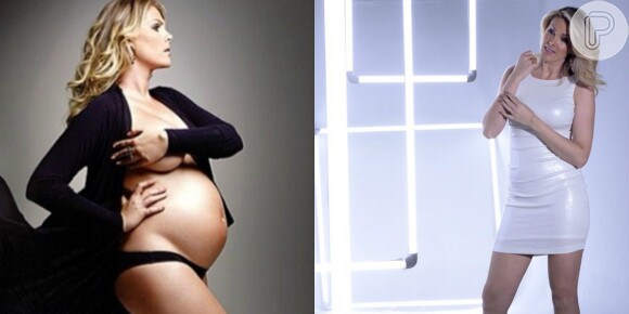Ana Hickmann engordou 30 Kg durante sua primeira gravidez. Cinco meses depois do nascimento de Alexandre, a apresentadora surpreendeu ao mostrar o corpo enxuto