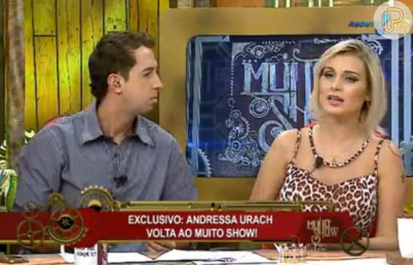 Andressa Urach voltou a ser repórter 'Muito Show', da RedeTV!, mas pediu demissão três dias depois
