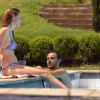 Isabelle Drummond exibe boa forma de biquíni em cena na piscina da novela 'Sete Vidas'