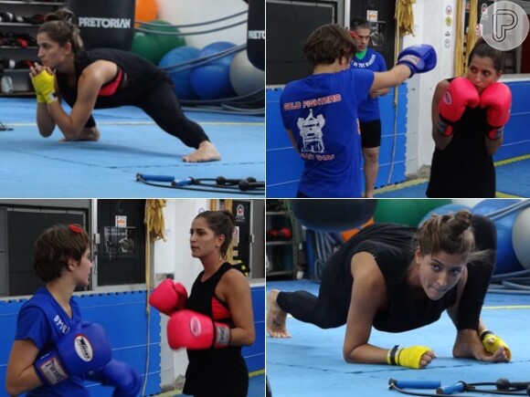 Isabella Santoni e Maria Joana mostram boa forma em treino de luta