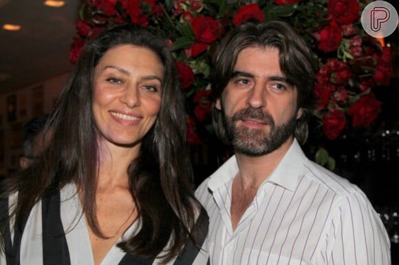 Maria Fernanda Cândido posa com o marido, Petrit Spahija