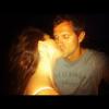 Leonardo Nogueira mata a saudade da mulher com um beijo de cinema em dezembro de 2012