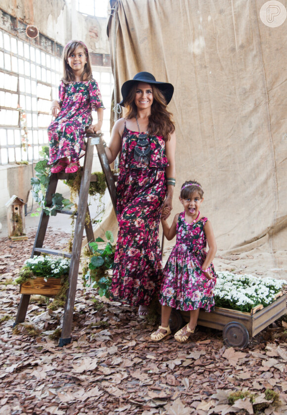 Giovanna Antonelli e as filhas gêmeas, Antônia e Sofia, estrelam a campanha de Dia das Mães da Leader
