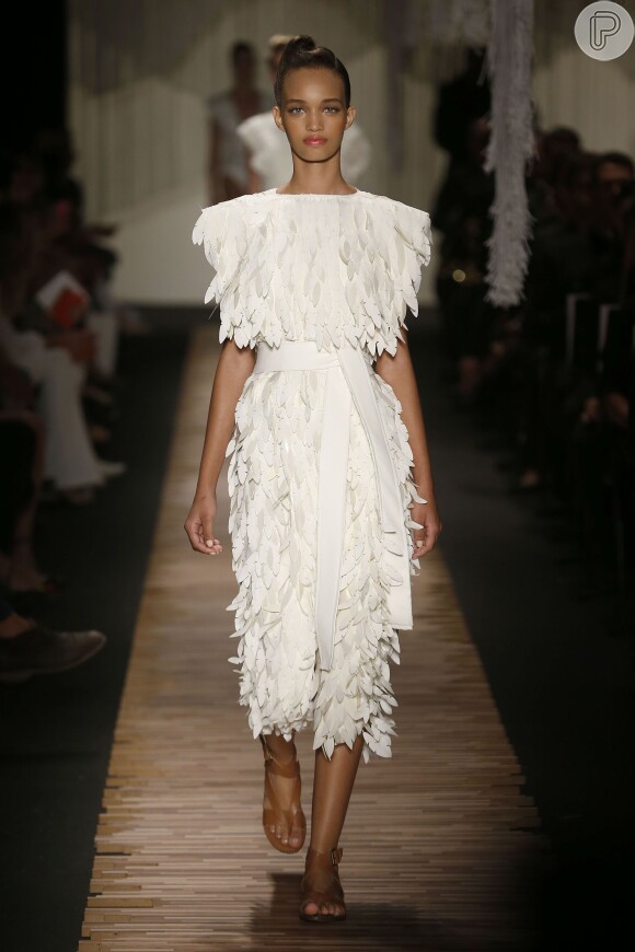 O vestido da estilista Lenny Niemeyer usado por Lady Gaga foi apresentado na última edição da São Paulo Fashion Week