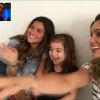 Flávia Alessandra e as filhas, Giulia e Olivia, fazem surpresa para Otaviano Costa durante o 'Vídeo Show'