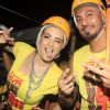 Namorados, Aline e Fernando, do 'BBB15', desceram de tirolesa juntos durante evento na Bahia. Casal quer apresentar programa de TV sobre esporte e reality show