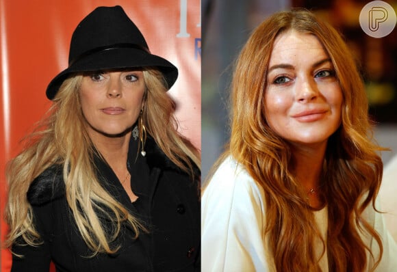 Lindsay Lohan e a mãe, Dina, também são bastante parecidas