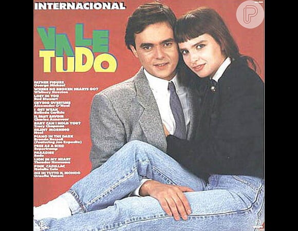 Cássio Gabus Mendes e Lídia Brondi fizeram tanto sucesso com o casal de 'Vale Tudo' que viraram até capa do disco da trilha sonora da trama