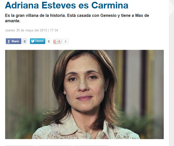 Adriana Esteves é apresentada ao público uruguaio antes da estreia de 'Avenida Brasil' no país em 4 de junho de 2013
