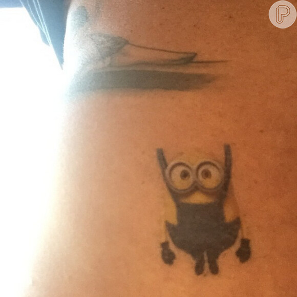 O papai famoso também já fez uma tatuagem de Minion em sua homenagem