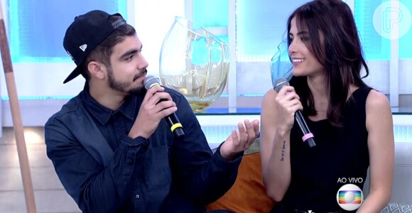 Maria Casadevall e Caio Castro já desconversaram sobre o namoro no programa 'Encontro com Fátima'