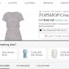 No site da marca britânica Topshop, o vestido de 40 libras (cerca de R$ 195) aparece esgotado