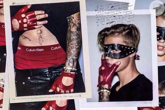 Justin Bieber voltou a mostrar o corpo em ensaio fetichista para a revista 'Interview'