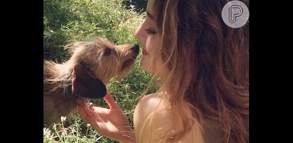 A atriz Leighton Meester é dona de um cachorrinho