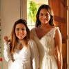 Bruna Marquezine e Tatá Werneck usaram vestido de noiva para gravarem sequência da novela 'I Love Paraisópolis'