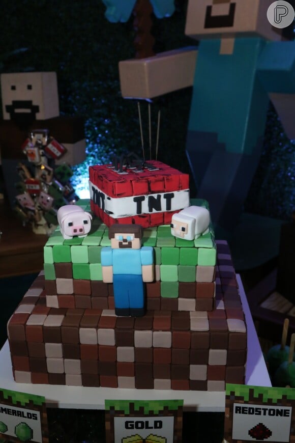 Detalhe da decoração da festa de aniversário dos filhos gêmeos de Suzy Rêgo, Marco e Massimo