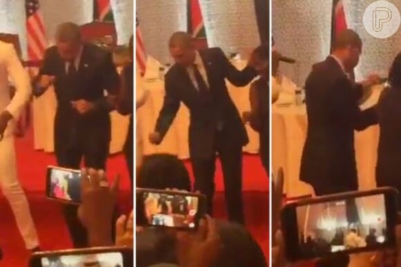 Barack Obama dança ao lado de banda africana
