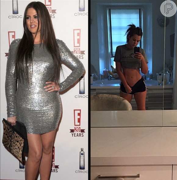 Em fevereiro de 2015 Khloé Kardashian publicou uma foto em sua conta do Instagram mostrando o antes e depois de seu processo de emagrecimento de quase 40 kg