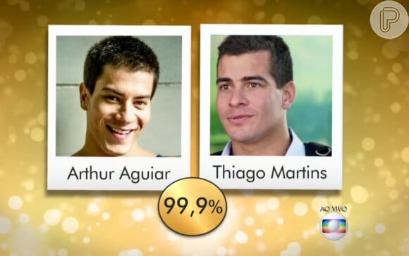 Thiago Martins e Arthur Aguiar foram comparados por aplicativo de celular. 'A gente se veste parecido', disse o intérprete do Duca da novela 'Malhação'