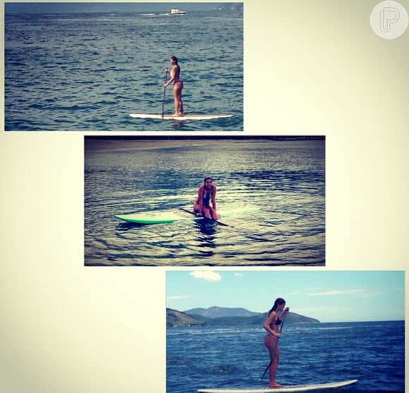 Em 31 de dezembro de 2013, Marquezine postou a montagem fazendo stand up paddle em Angra dos Reis