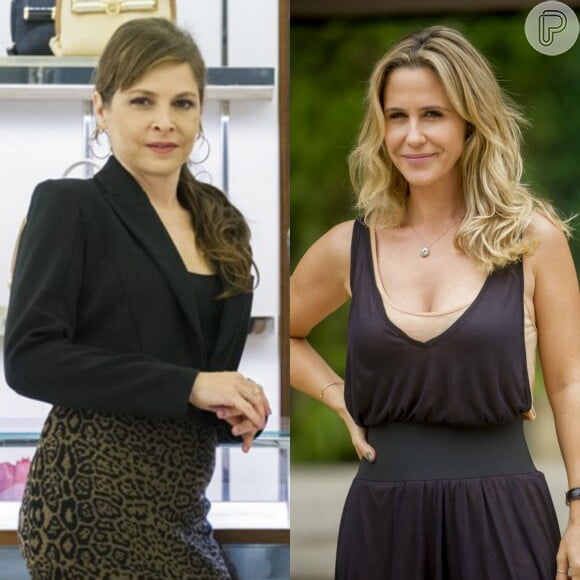 Carolina (Drica Moraes) revela para Pia (Guilhermina Guinle) que quer dar um filho a Alex (Rodrigo Lombardi), na novela 'Verdades Secretas'