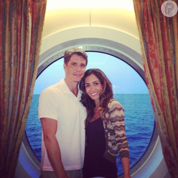 Andréa Santa Rosa curte viagem com o marido, Márcio Garcia, em 11 de julho de 2013