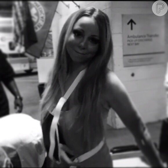Mariah Carey deixa hospital, em 11 de julho de 2013