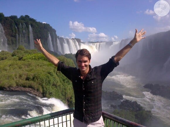 Roger Federer posta foto nas Cataratas do Iguaçu e diz: 'Eu amo esse lugar'; foto postada em 10 de dezembro de 2012