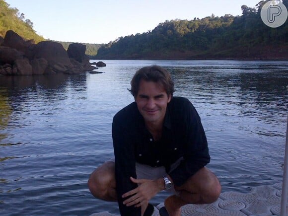 Federer legendou essa foto com 'Mal posso esperar para voltar a esse belo país', em 10 de dezembro