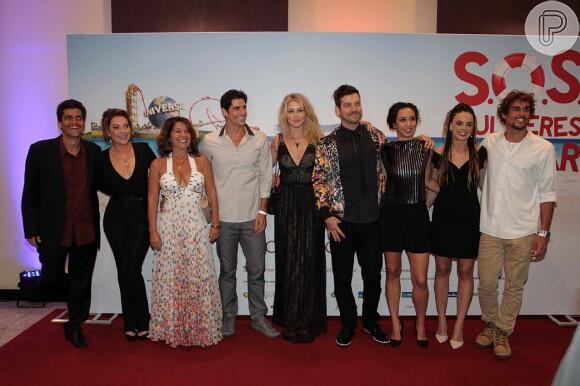 Elenco de 'SOS Mulheres ao Mar 2' na pré-estreia do filme em São Paulo