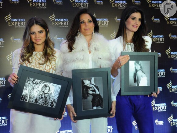 Thássia Naves, Carolina Ferraz e Isabella Fiorentino em evento de marca de beleza