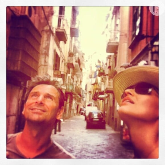 Murilo e Fernanda Tavares em recente viagem de férias a Nápoles, na Itália, em julho deste ano