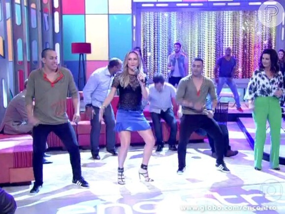 Claudia Leitte dança no programa 'Encontro com Fátima Bernardes'