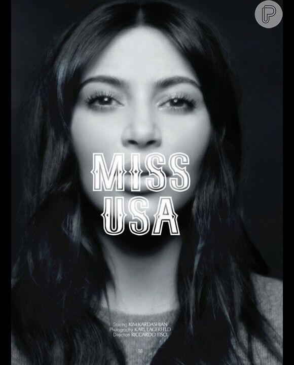 O ensaio de Kim Kardashian foi chamado de 'Miss USA'