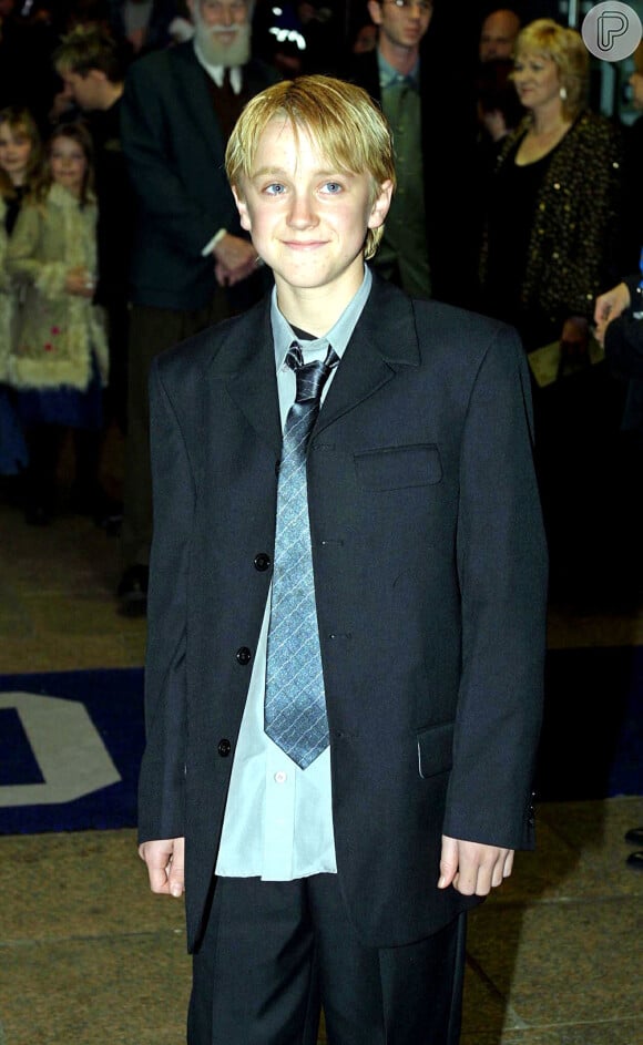 Tom Felton, em 2001, quando começou a atuar na saga 'Harry Potter', como Draco Malfoy