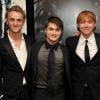 Embora seus personagens sejam inimigos em Harry Potter, Tom Felton (Draco Malfoy), Daniel Radcliffe (Harry Potter) e Rupert Grint (Ronald Weasley) se dão bem fora dos sets