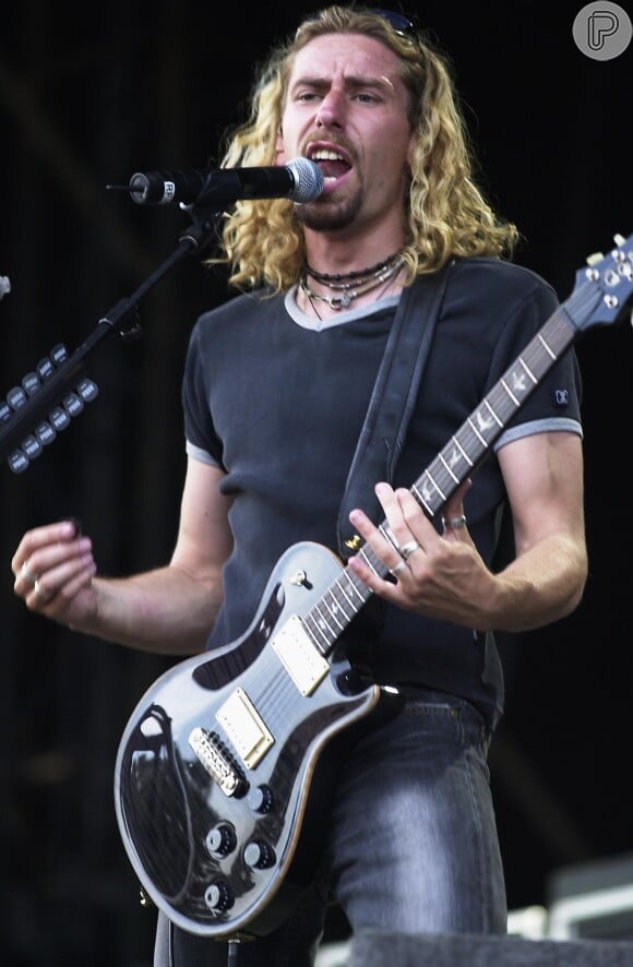 Chad Kroeger, em 2003, a frente do Nickelback