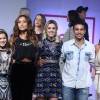 Maisa Silva, Sabrina Sato, Sophia Abraão, Sergio Malheiros e Karina Bacchi posam juntos em evento de moda em São Paulo, nesta terça-feira, 23 de fevereiro de 2016
