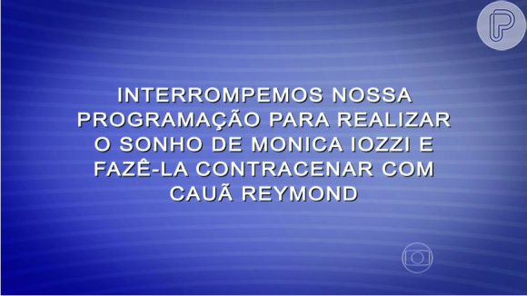 O programa 'Ta no Ar' brincou com o fato de Monica Iozzi ser encantada por Cauã Reymond